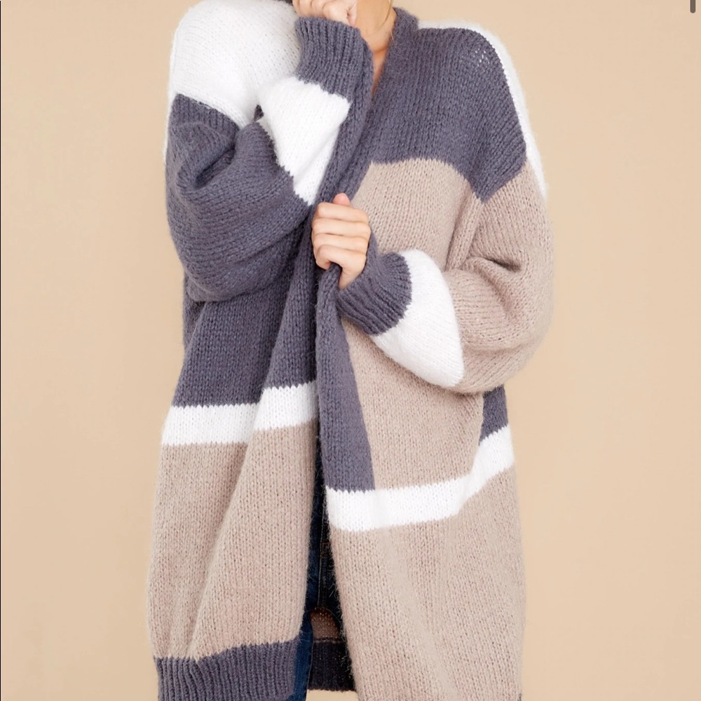 Ivory Multi Color Cardigan